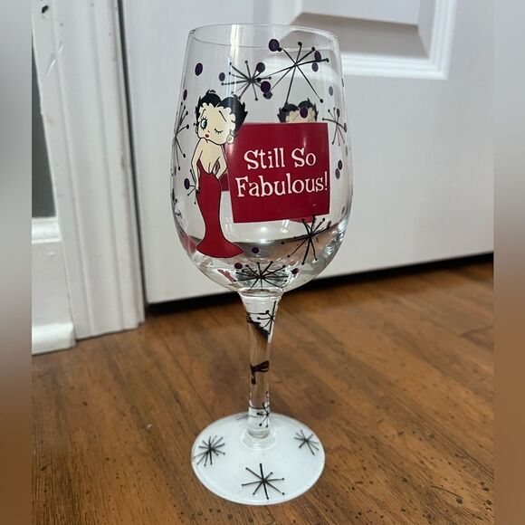 Betty boop still so fabulous wine glass - Picture 1 of 7